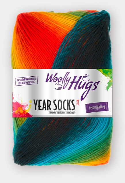 PRO LANA YEAR SOCKS 5 X 100G - Pro Lana 1-säikeinen liukuvärjätty sukka - 31128 - 1