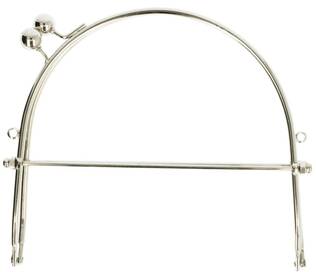 KUKKARONKEHYS RINKULOILLA HOPEA LEV. 15 CM - Laukku-ja kukkarotarvikkeet - 30289 - 1