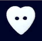 SYDÄNAPPI 12 MM VALKOINEN - Akryylinappi - 31189 - 1