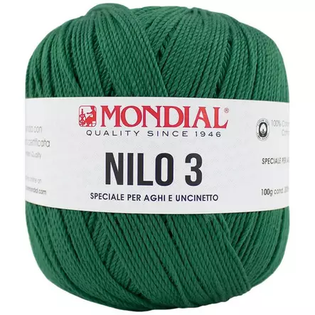 MONDIAL NILO-3-50 HAVUNVIHREÄ 100% PUUVILLA 100G - 200M - Nilo 3 - 35959 - 1