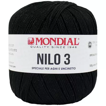 MONDIAL NILO-3-200 MUSTA 100% PUUVILLA 100G - 200M - Nilo 3 - 35969 - 1