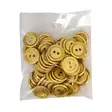 MUOVINEN 2-REIKÄ NAPPI 23 MM KULTA 1PUSSI (N. 40 KPL) N3397-23 - Koristenapit - 36869 - 1