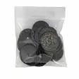 MUOVINEN 2-REIKÄ NAPPI 38 MM MUSTA/RUSKEA KUVIO 1PUSSI (N. 10 KPL) N4724-38 - Koristenapit - 36669 - 1