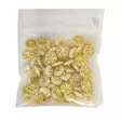 MUOVINEN KANTANAPPI 14 MM L.VALKOINEN/KULTAKORISTE 1PUSSI (N. 50 KPL) N1618-14 - Koristenapit - 36689 - 1