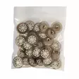 MUOVINEN KANTANAPPI 22 MM RUSKEA/HOPEAKORISTE 1PUSSI (N.30 KPL) N3725-22 - Koristenapit - 36699 - 1
