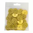 MUOVINEN KANTANAPPI 24 MM KULTA/KETJUKUVIO 1PUSSI (N. 25 KPL) N0627 - Koristenapit - 36579 - 1