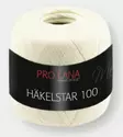 PRO LANA HÄKELSTAR 6 x 100 G 100 % PUUVILLA LUONNON VALKOINEN - Häkelstar 100 - 32049 - 1