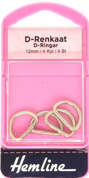 HEMLINE D-RENGAS 12MM 2 PARIA - Hemline D-renkaat - 11279 - 1