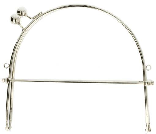 KUKKARONKEHYS RINKULOILLA HOPEA LEV. 15 CM - Laukku-ja kukkarotarvikkeet - 30289 - 1