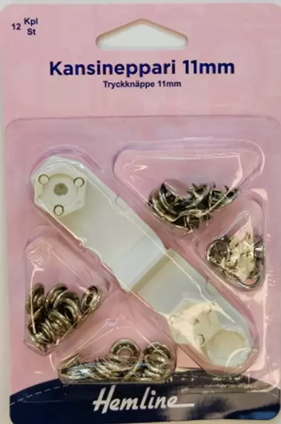 HEMLINE KANSINEPPARI 11MM - Hemline painonapit - 11269 - 1