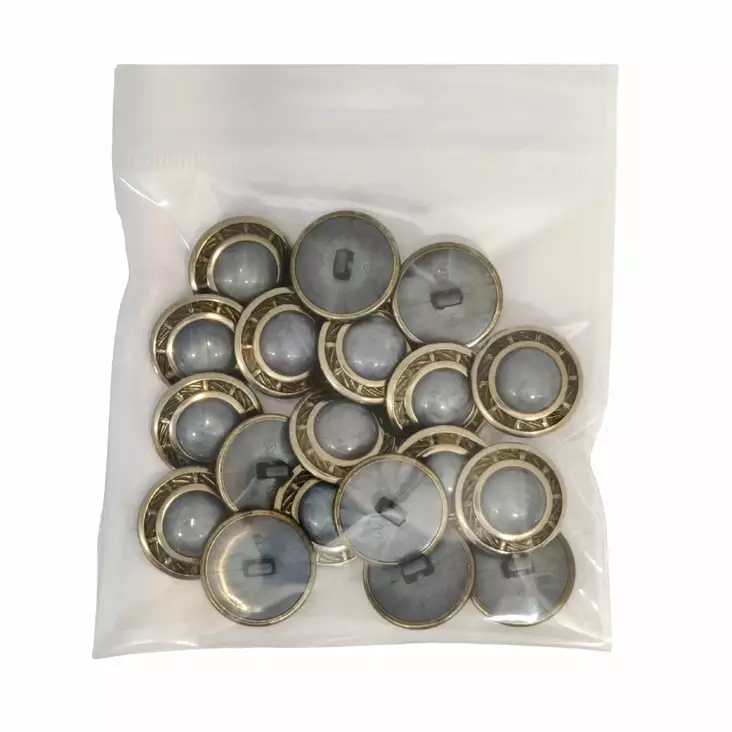 METALLINEN KANTANAPPI 23 MM SINIHARMAA 1PUSSI (N. 15 KPL) N2560-23 - Metallinapit - 36679 - 1