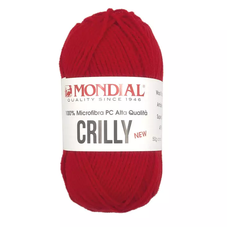 MONDIAL CRILLY-563 100% MIKROKUITU POLYESTER, 50g - 133m PUNAINEN - Akryylilangat - 36879 - 1