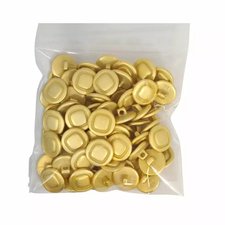 MUOVINEN KANTANAPPI 17 MM MATTAKULTA/RUUTU KUVIO 1PUSSI (N. 50 KPL) N0595 - Koristenapit - 36599 - 1