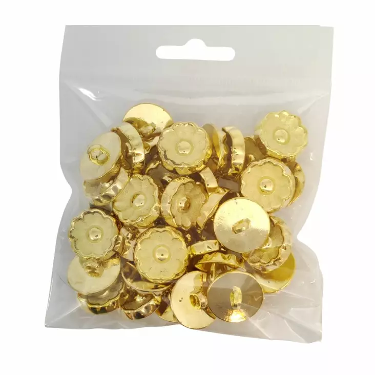 MUOVINEN KANTANAPPI 21 MM KULTA/KUKANMUOTOINEN 1PUSSI (N. 25 KPL) N0572 - Koristenapit - 36559 - 1